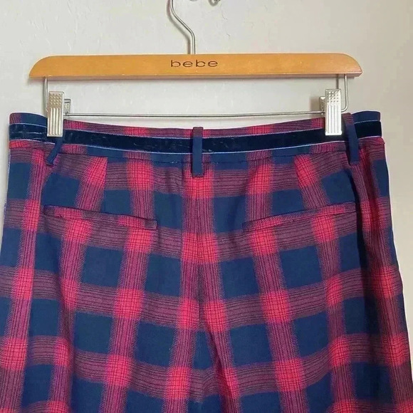 Court & Rowe Velvet Stripe Shadow Plaid Crop Pants - Picture 13 of 14